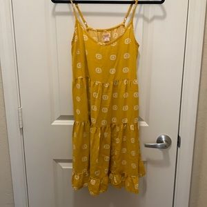 Spaghetti strap golden sundress
